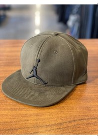 Resim Air Jordan Haki Renk Hiphop Snapback Rapper Basket Cap Şapka 