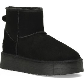 Resim Nine West Asteferne Siyah Kadın Kar Botu Deri Süet Dış Materyal ve 5 cm Topuk ile Şık Tasarım 