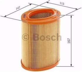 Resim Bosch Hava Filtresi, Citroen Xsara Coupe 1.4 I 1998-2005 ile Uyumlu 