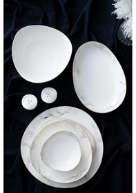 Resim Acar Darcıe 6 Kişilik 29 Parça Porselen Yemek Takımı Beyaz 