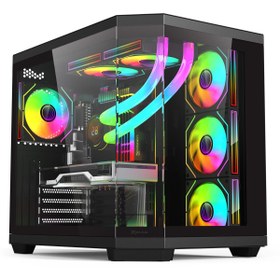 Resim IZOLY T51 Ryzen 5 5600 16GB 512GB M.2 NVME RTX 5060 8GB 240MM Sıvı Soğutma Oyuncu Masaüstü Bilgisayarı 