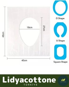 Resim Lidyacottone Klozet Kapak Örtüsü Pratik Kullanımlı Hijyenik Klozet Kapağı Poşeti Avm Halka Açık Tuvalet 50 Adet 