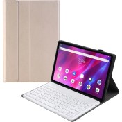 Resim Sunsky YAK10 Bluetooth Klavye Koruyucu Deri Kılıf Altın (Yurt Dışından) 