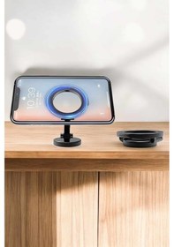 Resim Ilkeshop Telefon Tutucu Tüm Arabalara Uyumlu Araç İçi Katlanabilir Manyetik Tasarım 