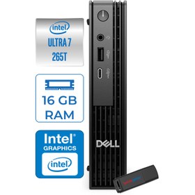 Resim Dell Pc Pro Mıcro QCM1250 Intel® Ultra 7 265T 16GB DDR5 512GB SSD Intel® Graphics Windows 11 Pro Mini Masaüstü Bilgisayar BTO107P02 