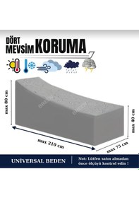 Resim Gri Şezlong Koruma Örtüsü, Koruyucu Kılıf, Su Geçirmez, Güneşten Korur, Toz Ve Kir Önleyici Branda Gri 