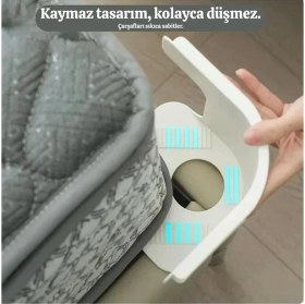 Resim Çarşafmatik 4 Adet Çarşaf Düzenleyici Görünmez Nevresim Çarşaf Kilidi Organizeri 