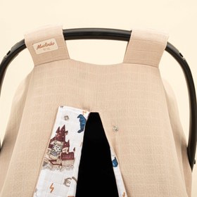 Resim Puset Örtüsü - Çift Taraflı - Kumsal Beji Muslin - Harry 