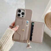 Resim Takılabilir Çoklu Kartlar İç Küçük Ayna Katı Litchi Desen Kordon Cüzdan Lüks Suni Deri Telefon Kılıfı iPhone 15 14 13 12 11 Pro Max Google Piksel için Samsung Galaxy için Motorola Edge 30 Xperia 10 IV 