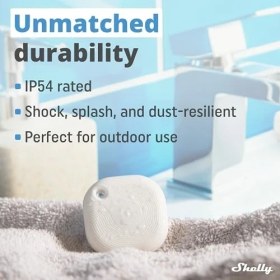 Resim Blu Button Tough Ivory | Bluetooth Kontrollü Akıllı Düğme | Cihazların Kısılması, Açılması ve Kapatılması ve Sahneleri Etkinleştirme, Ev Otomasyonu | Koruma Sınıfı IP54 | Ios Android Uygulaması 