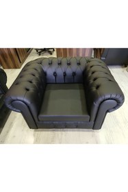 Resim BÜRO ARES CHESTER OTURMA GRUBU İKİ TEKLİ BİR ÜÇLÜ KANEPE 