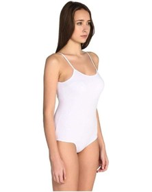Resim Tutku Kadın Beyaz 6'lı Paket Ip Askılı Likralı Kancalı Çıtçıtlı Body Zıbın 001 