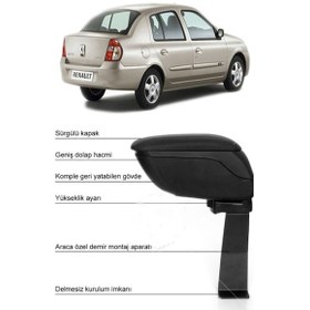 Resim Renault Symbol 1998-2007 Kolçak Kol Dayama Sürgülü 