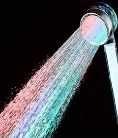 Resim KUSTAR Rgb Led Işıklı Filtreli Tasarruflu Duş Başlığı Isıya Göre Renk Değiştiren Başlık 