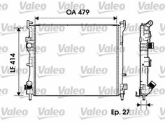 Resim RADYATÖR CLIO II-SYMBOL II 1.5DCI AC MEK 479x414x27 