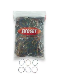 Resim Ekoset Renkli Paket Para Lastiği Karışık 6 Renk 70 MM 1000 Adet 