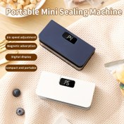 Resim Mini Şarj Edilebilir Çift Fonksiyonlu Plastik Poşet Mühürleme Makinesi Gıda Nem Geçirmez Mühür Sihirbazı Taşınabilir Atıştırmalık Klips 