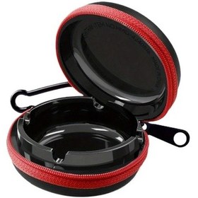 Resim Dashanshop 2024 Yeni Reçine Portatif Küllük Kapaklı Siyah Kırmızı Bisiklet Aksesuarı 