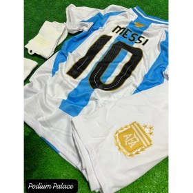 Resim Messi Arjantin E.ur.o 2025 New Sezon Çocuk Forması 4'lü Set Şort Çorap ve Bileklik Hediyeli(Mavi Beyaz) 