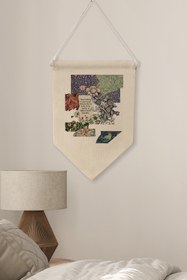 Resim Oturma Odası Pinterest Duvar Dekoru, Sanat Serisi, Kanvas Flama Askılı Duvar Örtüsü NO:437 - Renkli - 5 / 70 x 100 