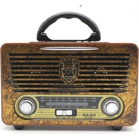 Resim Nostaljik Ahşap Görünümlü Fm Radyo Bluetooth Hoparlör Mp3 Çalar 