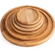 Resim Springsun Doğal Bambu Saksı Altlığı - 9,5 Cm Çapında Dayanıklı Seramik Aksesuar 