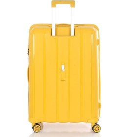 Resim Mçs Bavul Orta Ve Kabin 2li Set Kırılmaz Silikon Valiz V305 Sarı 