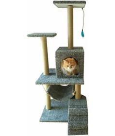 Resim Pethomealpi Mihrabat Model Kedi Tırmalama Evi ve Tırmalama Tahtası 130 CM 