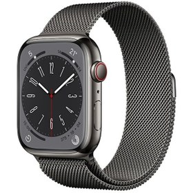 Resim Apple Watch Series 8 GPS + Cellular 45 MM Çelik Kasa Akıllı Saat (Apple Türkiye Garantili) 