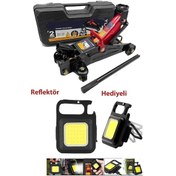 Resim 2,5 Tona Kadar Arabalı Tekerlekli Hidrolik Kriko Çelik Malzeme 