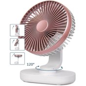 Resim sonx Masaüstü Fan Usb Şarjlı 4 Kademeli Kişisel Otomatik Salınımlı Taşınabilir Soğutucu Vantilatör 