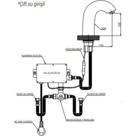 Resim Gpd Fotoselli Büyük Lavabo Bataryası FLB10 