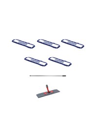 Resim Cod-ex Orlon Mavi Statik Toz Mop Takımı Seti 50 CM - Mop 5'li + Mop Tutucu + Sap 