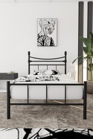 Resim FANO Liberty Ferforje Karyola Siyah Tek Kişilik Metal Yatak 90x190, 90x200, 100x200, 120x190, 120x200 