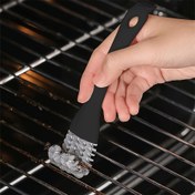 Resim 1 adet Çok Fonksiyonlu Ocak Temizleme Fırçası Mutfak ve Açık Hava Barbekü Izgarası için, Elektriksiz Boşluk Fırçası 