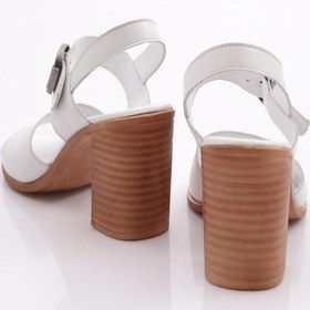 Resim Dgn 1170 Kadin Topuklu Sandalet 1170-2497-R0198 Beyaz 
