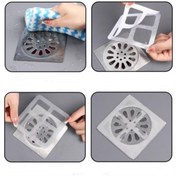 Resim gaman 3 ADET 10x10Cm Yapışkanlı Lavabo Süzgeci - Evye Süzgeci Duş - Banyo Gideri Süzgeci 
