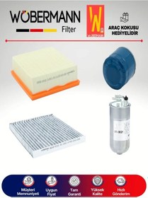 Resim Wöbermann Opel Corsa D 1.3 CDTI Filtre Bakım Seti 2011-2015 4'lü Karbonlu 