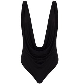 Resim SHAWL DETAILED TOP - 40 / Black 
