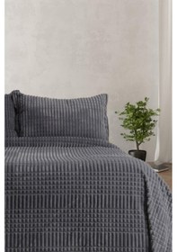 Resim Merinos Modern Line 3 Parça Battaniye Seti - Antrasit 