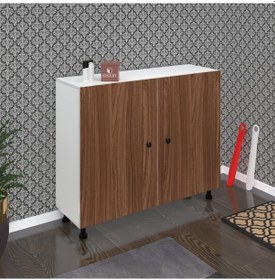 Resim Kenzlife Ayakkabılık Merkub5 Cvzbyz 83 100 32 Kapaklı 5 Raflı 25 Çift Ayakkabı Kapasitesi Ahşap 