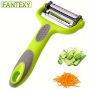 Resim 1 adet Çok Yönlü Paslanmaz Çelik Julienne Peeler - Sebze ve Meyve Dilimleyici, Dilimleme Bıçağı, Rendeleyici, Dilimleyici - Sebze Noodle'ları, Salatalar ve Patates Dilimleme için Temel Mutfak Aleti 