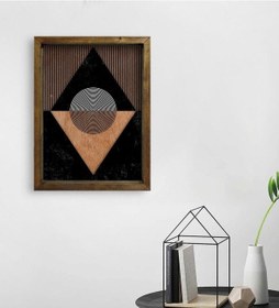 Resim Bk Home Modern Art Tasarımlı Doğal Masif Ahşap Çerçeveli Tablo 45 (551090019) 