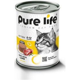 Resim Pure Life Pate Kuzulu Yavru Kedi Konserve Mama 400 G 