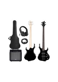 Resim Midex Mbg-410bk-25amp 4 Telli Bas Gitar Ve 25w Amfi Gigbag Kulaklık Set 