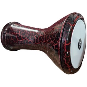 Resim Vatan Darbuka Kırmızı Çatlak 5 numara Büyük Boy Mısır Darbuka + Alyan Anahtarı 