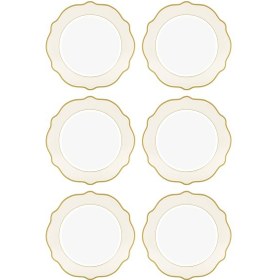 Resim The Mia Jaswely Pasta Tabağı 6 Parça Krem 21 Cm 
