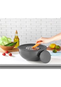 Resim Arow Chopper Akıllı Karıştırma & Saklama Kabı Rendeli Akrilik 4.6 Lt 25 Cm Gri Tr-3633 Çok Renkli 