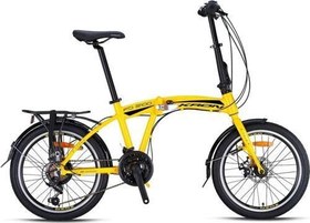 Resim Fd 2100 20 Jant Katlanır Mtb - 21 Vites - M.Dısc - Sarı-Siyah (Alm Bagaj/Pvc Çamurluk) 