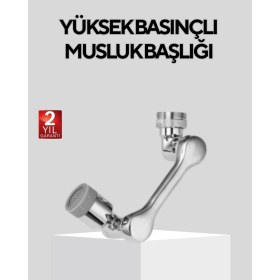 Resim Vintessy Döner Musluk Başlığı Çok Açılı Robotik Kol Su Tasarruflu 